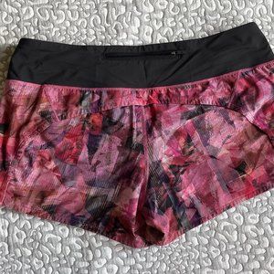 Lululemon Speed Up Shorts Size 12 Rise 4" Midrise Lined Multipink Sundaze